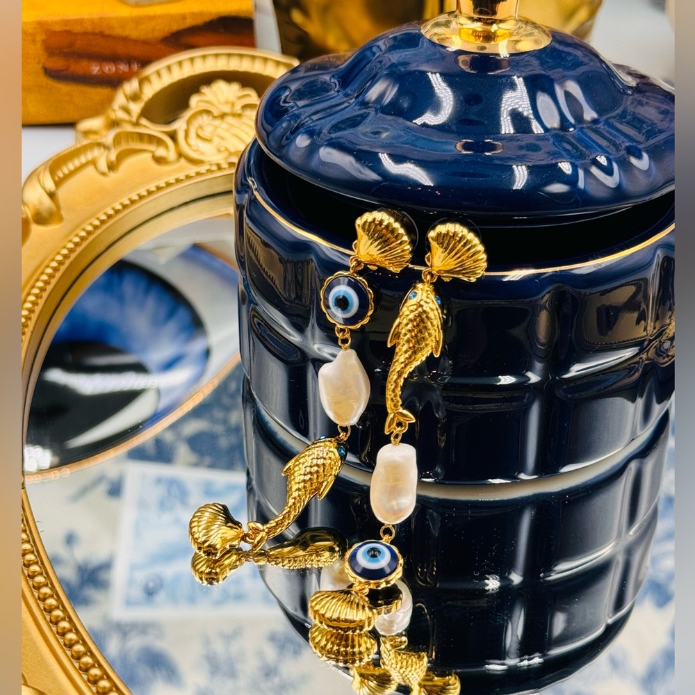 🆕 LELE SADOUGHI 🧿 NWOT La Mer Pearly Liner Earrings - Evil Eye - Picture 14 of 17